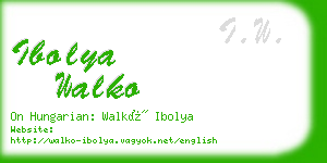 ibolya walko business card